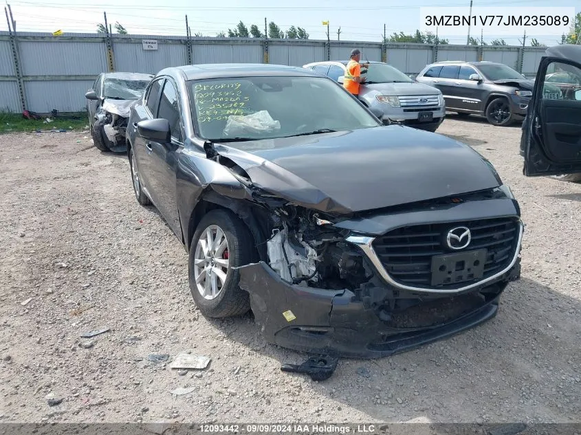 2018 Mazda Mazda3 VIN: 3MZBN1V77JM235089 Lot: 12093442