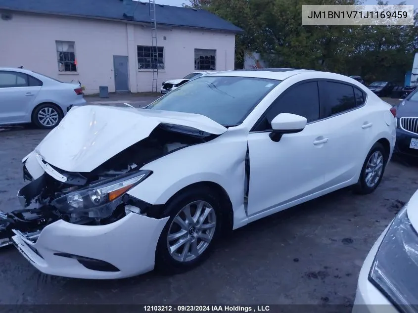 2018 Mazda Mazda3 VIN: JM1BN1V71J1169459 Lot: 12103212