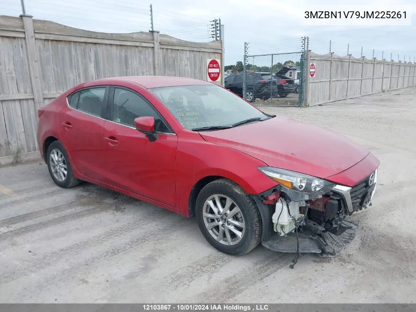 2018 Mazda Mazda3 VIN: 3MZBN1V79JM225261 Lot: 12103867