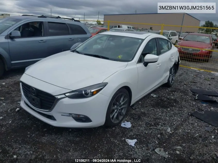 3MZBN1W30JM251565 2018 Mazda 3 Grand Touring