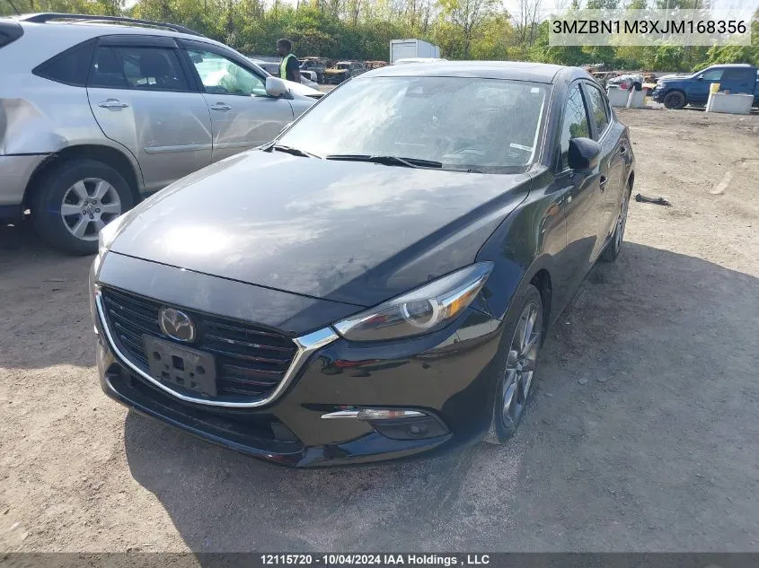 2018 Mazda 3 Grand Touring VIN: 3MZBN1M3XJM168356 Lot: 12115720