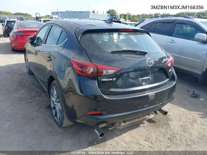 2018 Mazda 3 Grand Touring VIN: 3MZBN1M3XJM168356 Lot: 12115720