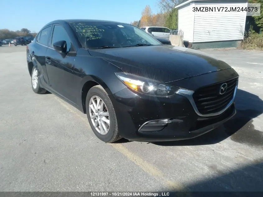 2018 Mazda 3 Touring VIN: 3MZBN1V72JM244573 Lot: 12131997