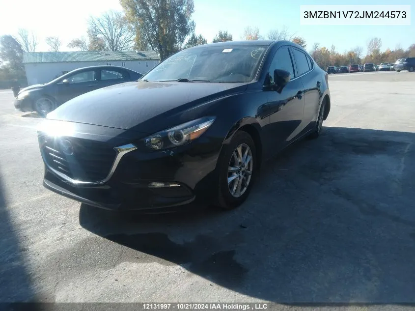 2018 Mazda 3 Touring VIN: 3MZBN1V72JM244573 Lot: 12131997