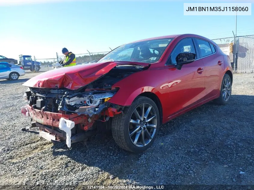 2018 Mazda Mazda3 Sport VIN: JM1BN1M35J1158060 Lot: 12141104