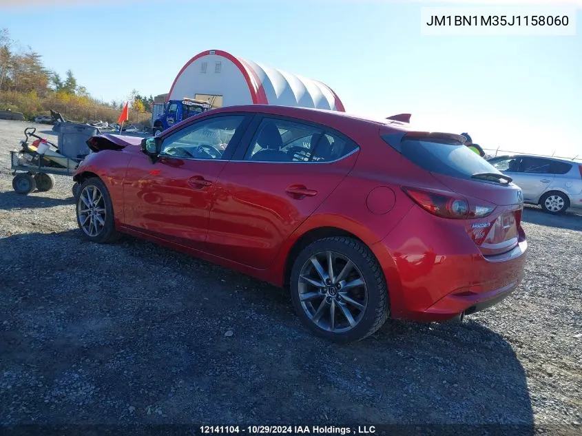 2018 Mazda Mazda3 Sport VIN: JM1BN1M35J1158060 Lot: 12141104