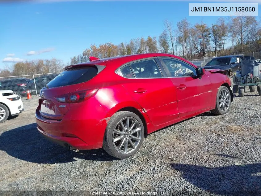 2018 Mazda Mazda3 Sport VIN: JM1BN1M35J1158060 Lot: 12141104