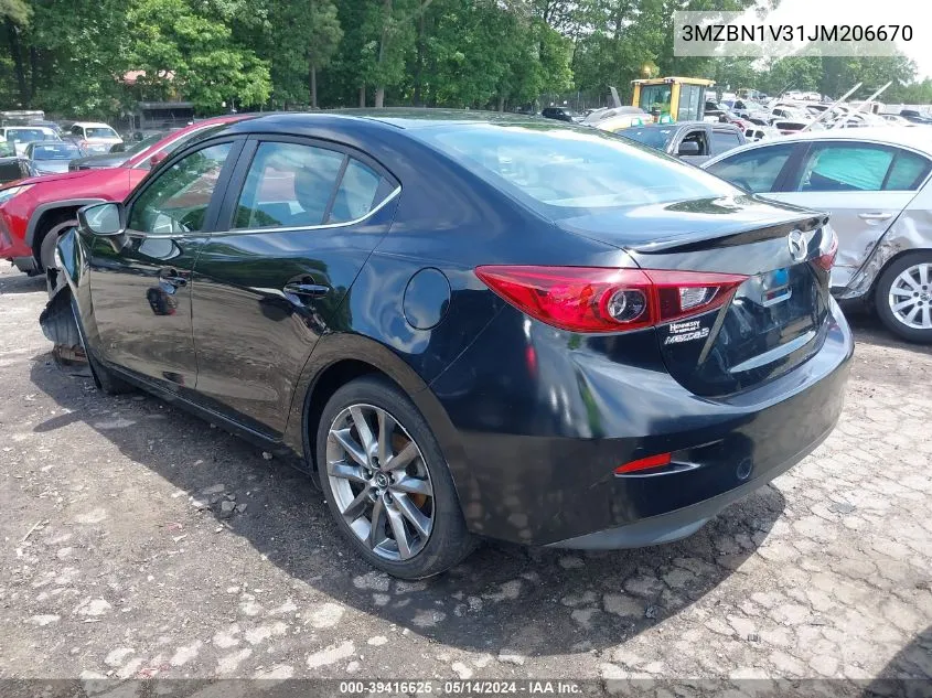 2018 Mazda Mazda3 Touring VIN: 3MZBN1V31JM206670 Lot: 39416625