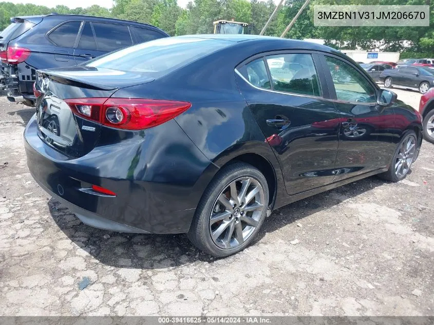 2018 Mazda Mazda3 Touring VIN: 3MZBN1V31JM206670 Lot: 39416625