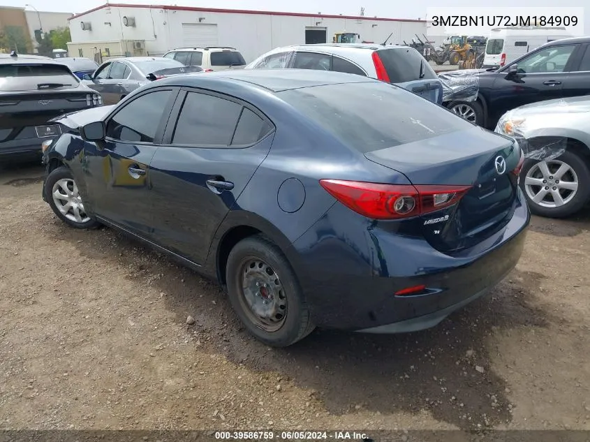 2018 Mazda Mazda3 Sport VIN: 3MZBN1U72JM184909 Lot: 39586759