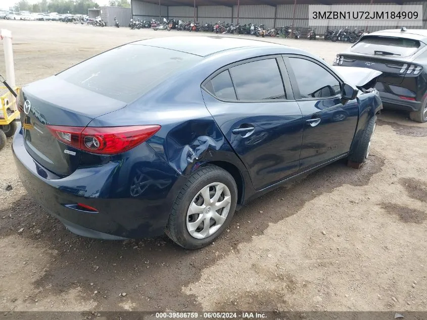 3MZBN1U72JM184909 2018 Mazda Mazda3 Sport