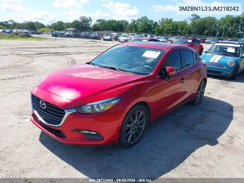 2018 Mazda Mazda3 Touring VIN: 3MZBN1L33JM218242 Lot: 39733485