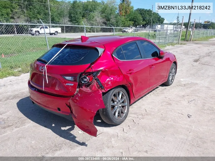 2018 Mazda Mazda3 Touring VIN: 3MZBN1L33JM218242 Lot: 39733485