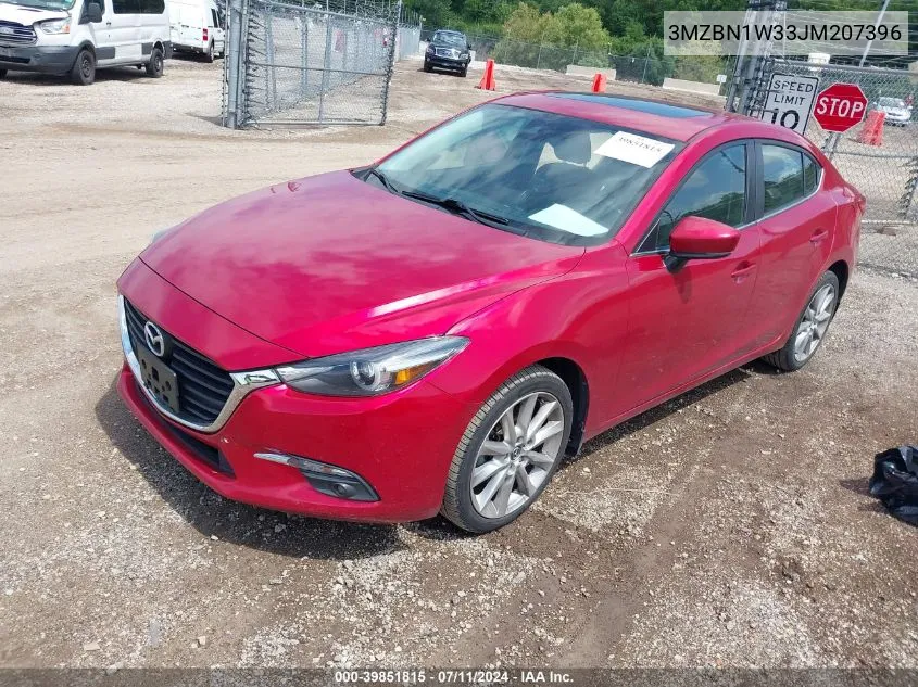 2018 Mazda Mazda3 Grand Touring VIN: 3MZBN1W33JM207396 Lot: 39851815