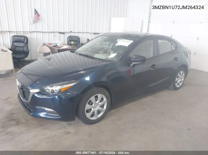 2018 Mazda Mazda3 Sport VIN: 3MZBN1U72JM264324 Lot: 39877451