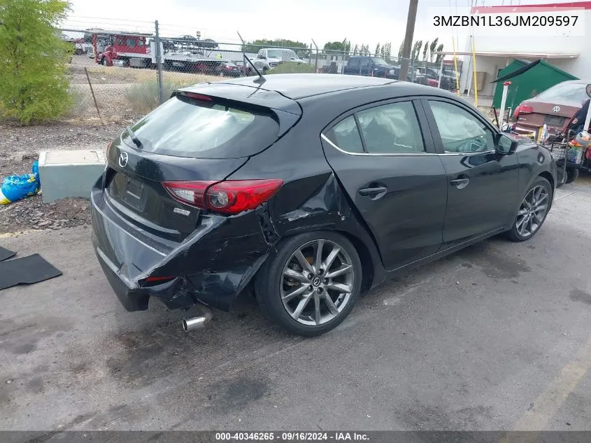 2018 Mazda Mazda3 Touring VIN: 3MZBN1L36JM209597 Lot: 40346265