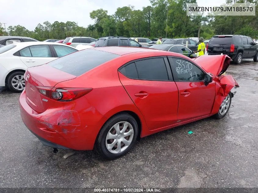 2018 Mazda Mazda3 Sport VIN: 3MZBN1U79JM188570 Lot: 40374781