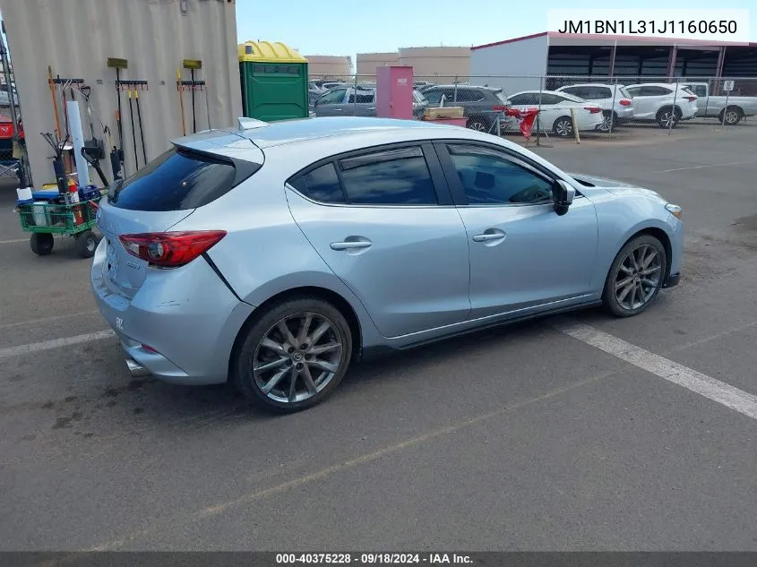 2018 Mazda Mazda3 Touring VIN: JM1BN1L31J1160650 Lot: 40375228