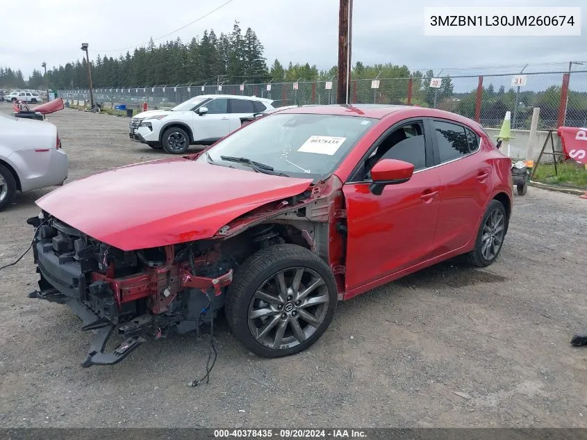 2018 Mazda Mazda3 Touring VIN: 3MZBN1L30JM260674 Lot: 40378435