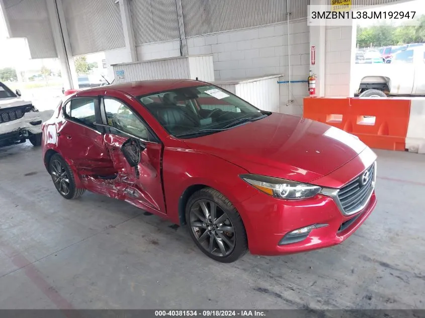 2018 Mazda Mazda3 Touring VIN: 3MZBN1L38JM192947 Lot: 40381534