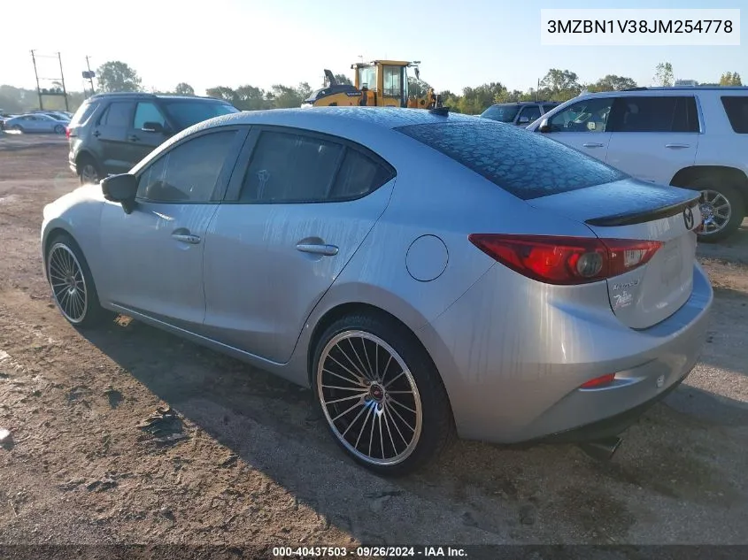 2018 Mazda Mazda3 Touring VIN: 3MZBN1V38JM254778 Lot: 40437503