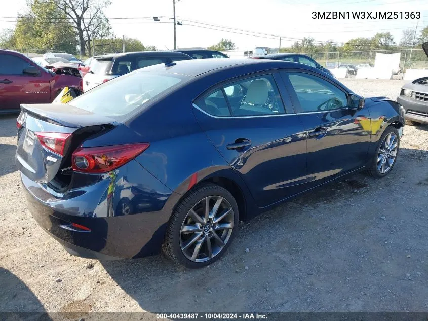 2018 Mazda Mazda3 Grand Touring VIN: 3MZBN1W3XJM251363 Lot: 40439487