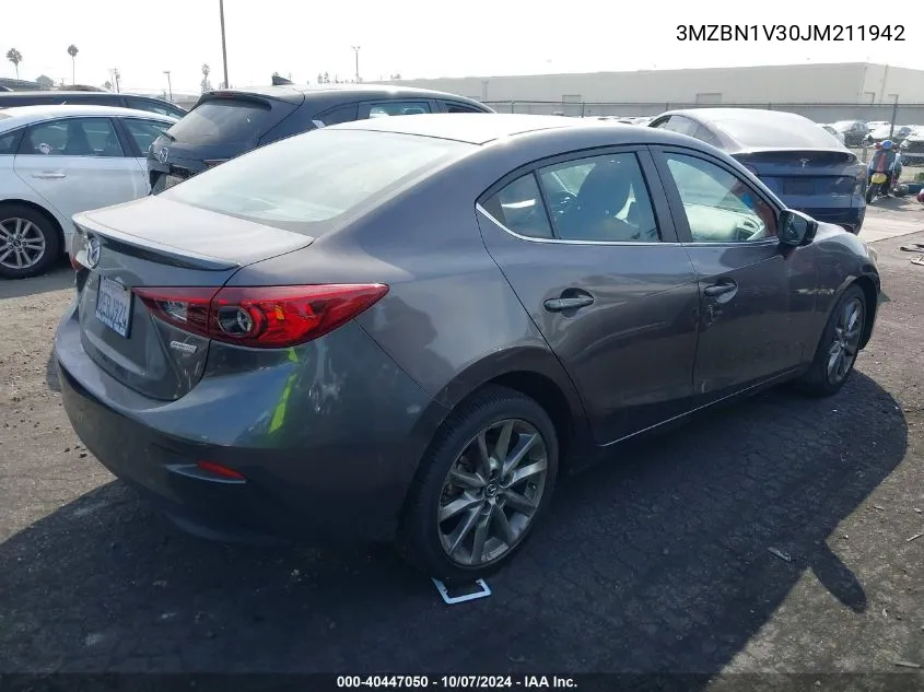 2018 Mazda Mazda3 Touring VIN: 3MZBN1V30JM211942 Lot: 40447050