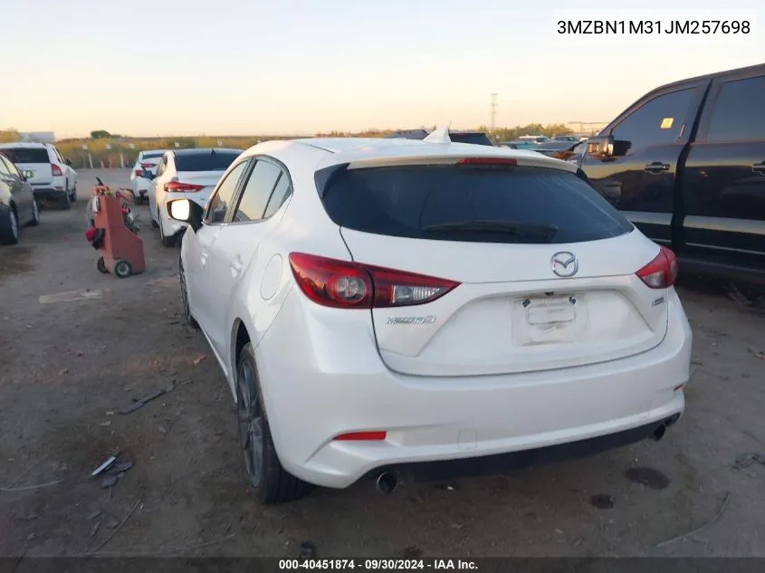 2018 Mazda 3 Grand Touring VIN: 3MZBN1M31JM257698 Lot: 40451874