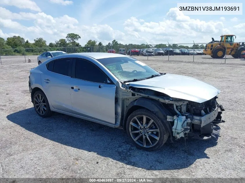 2018 Mazda Mazda3 Touring VIN: 3MZBN1V38JM193691 Lot: 40463897