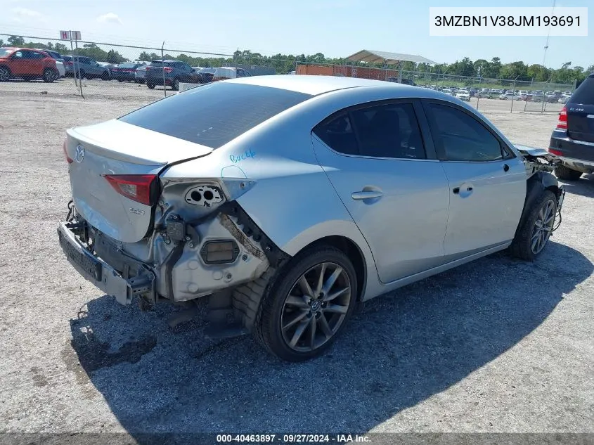 2018 Mazda Mazda3 Touring VIN: 3MZBN1V38JM193691 Lot: 40463897