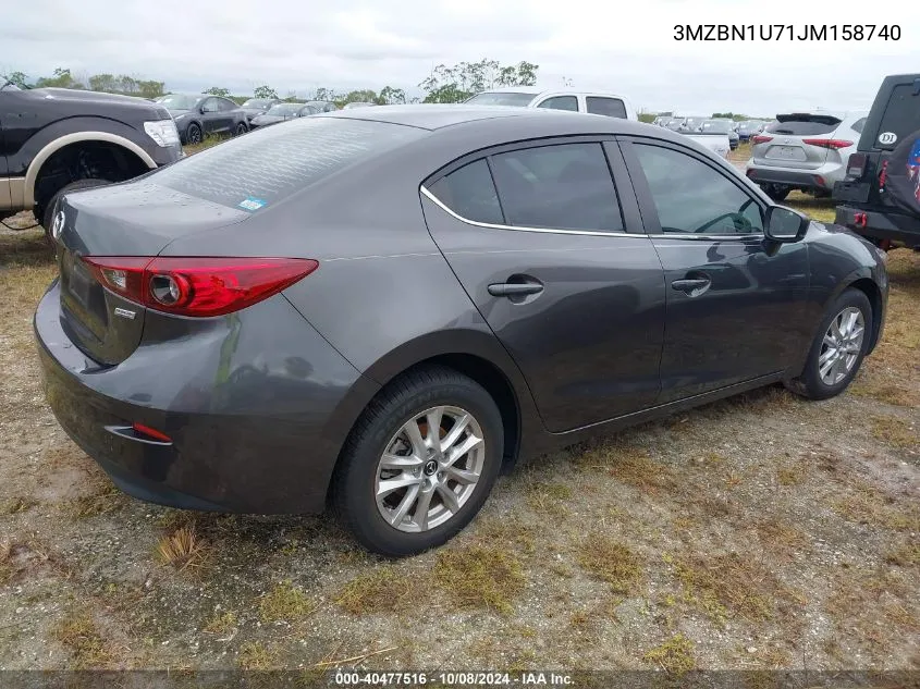 2018 Mazda 3 Sport VIN: 3MZBN1U71JM158740 Lot: 40477516