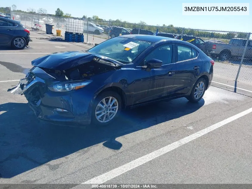 2018 Mazda Mazda3 Sport VIN: 3MZBN1U75JM205543 Lot: 40518739