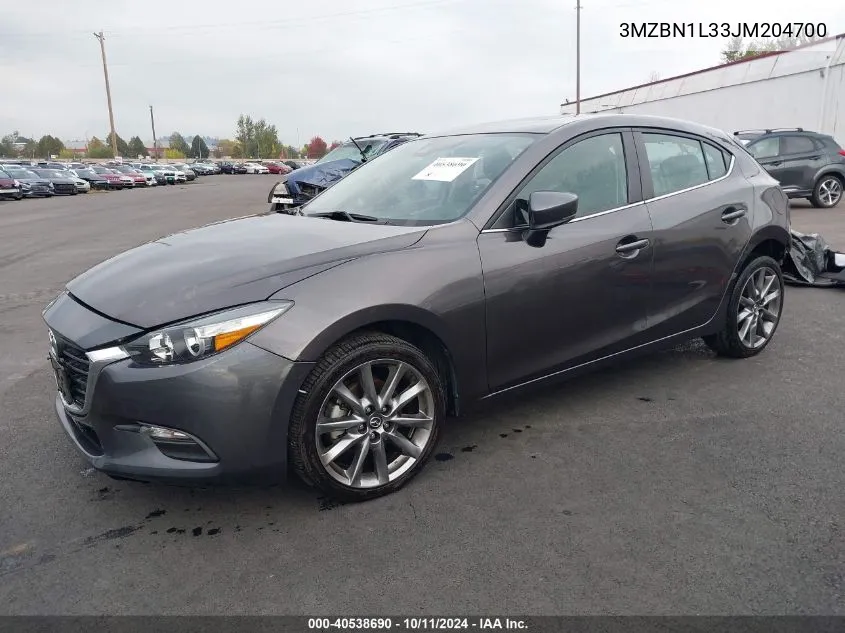 2018 Mazda Mazda3 Touring VIN: 3MZBN1L33JM204700 Lot: 40538690