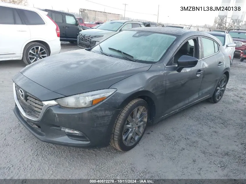 2018 Mazda 3 Touring VIN: 3MZBN1L38JM240138 Lot: 40572278