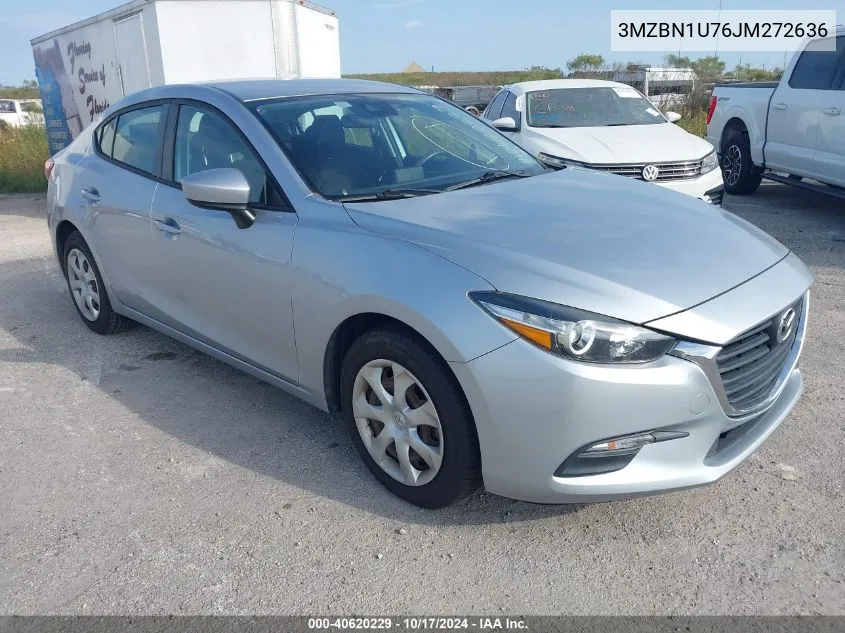 2018 Mazda Mazda3 Sport VIN: 3MZBN1U76JM272636 Lot: 40620229