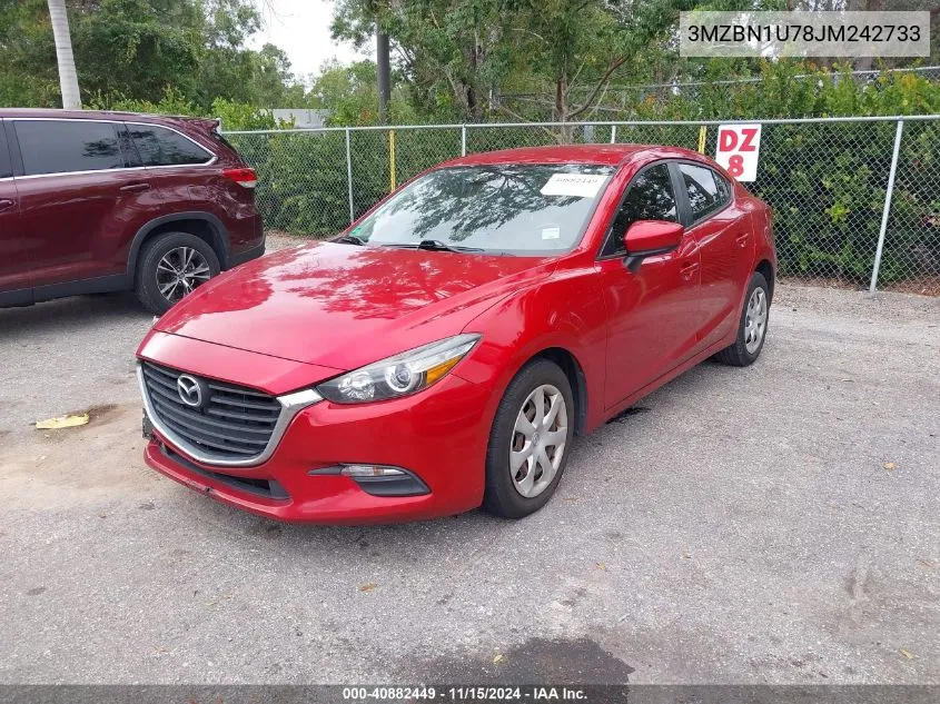 2018 Mazda Mazda3 Sport VIN: 3MZBN1U78JM242733 Lot: 40882449