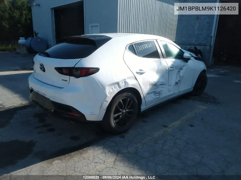 2019 Mazda 3 Preferred Plus VIN: JM1BPBLM9K1126420 Lot: 12088820