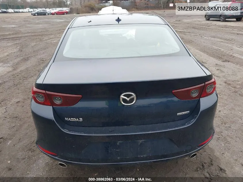 2019 Mazda Mazda3 Preferred Package VIN: 3MZBPADL3KM108088 Lot: 38862063