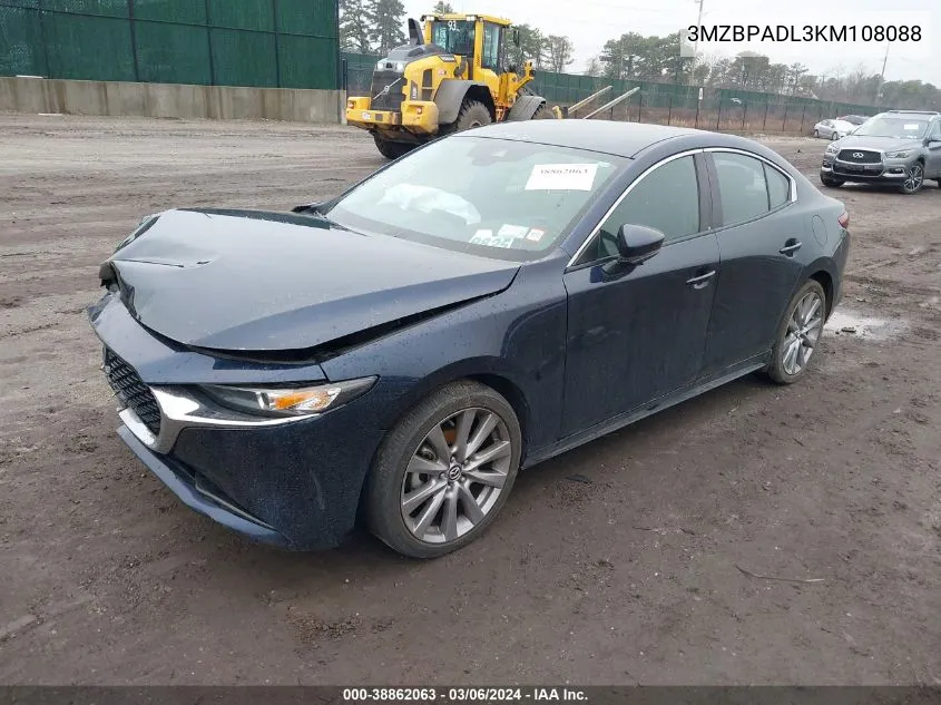 2019 Mazda Mazda3 Preferred Package VIN: 3MZBPADL3KM108088 Lot: 38862063