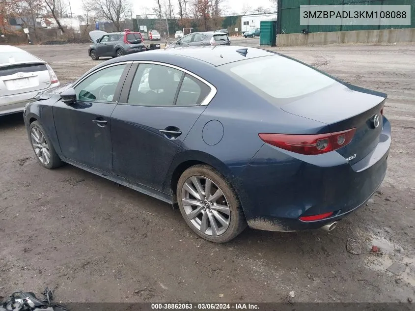 2019 Mazda Mazda3 Preferred Package VIN: 3MZBPADL3KM108088 Lot: 38862063