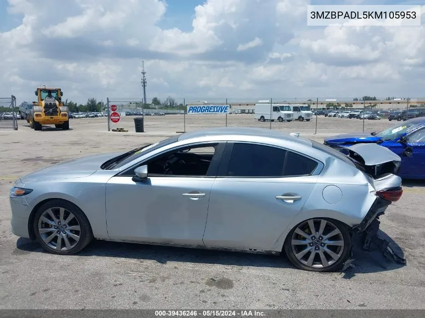 3MZBPADL5KM105953 2019 Mazda Mazda3 Preferred Package