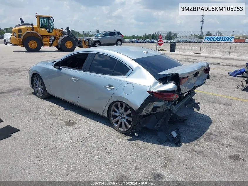 2019 Mazda Mazda3 Preferred Package VIN: 3MZBPADL5KM105953 Lot: 39436246