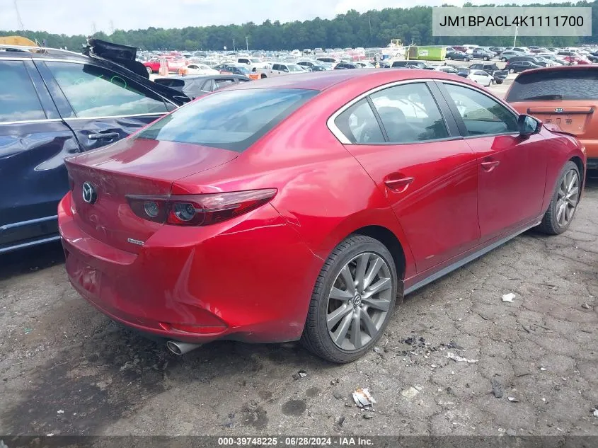 2019 Mazda Mazda3 Select Package VIN: JM1BPACL4K1111700 Lot: 39748225