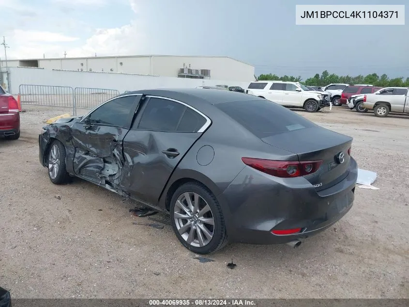 2019 Mazda 3 Preferred Plus VIN: JM1BPCCL4K1104371 Lot: 40069935