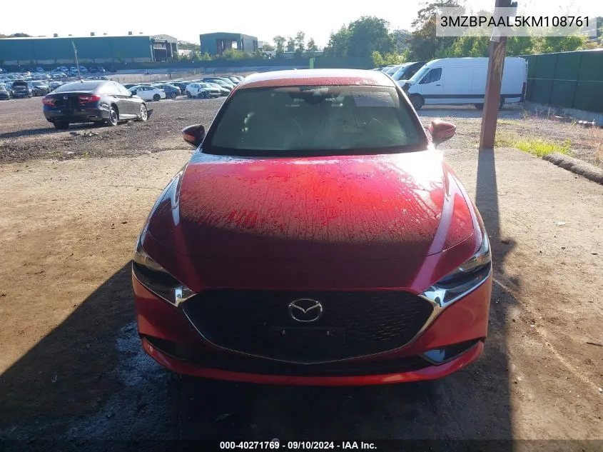 2019 Mazda Mazda3 Select VIN: 3MZBPAAL5KM108761 Lot: 40271769