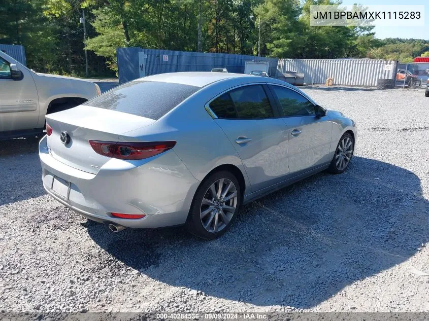 2019 Mazda Mazda3 Select Package VIN: JM1BPBAMXK1115283 Lot: 40284536