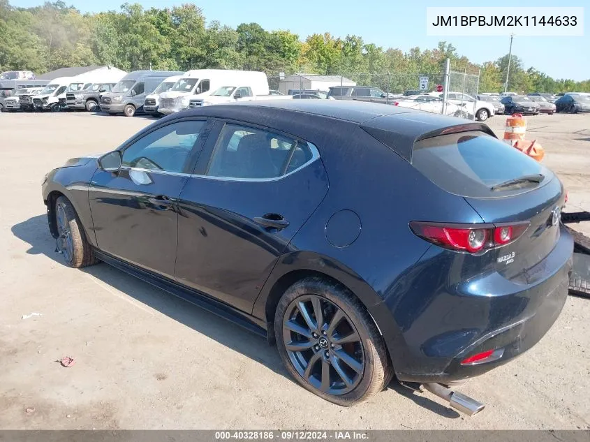 2019 Mazda Mazda3 VIN: JM1BPBJM2K1144633 Lot: 40328186