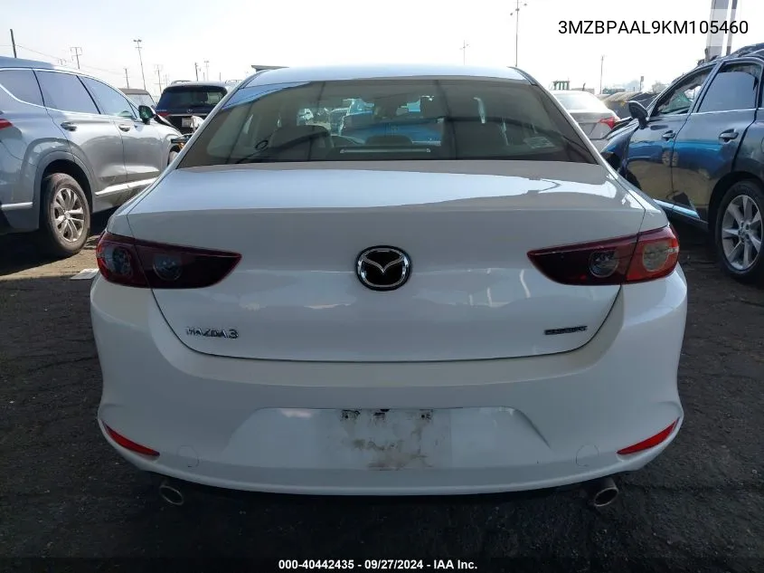 2019 Mazda Mazda3 Select Package VIN: 3MZBPAAL9KM105460 Lot: 40442435