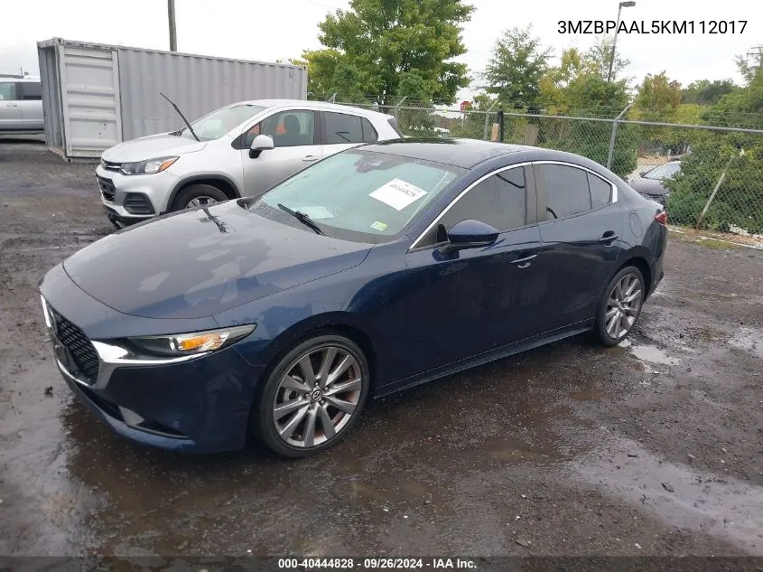 2019 Mazda Mazda3 Select Package VIN: 3MZBPAAL5KM112017 Lot: 40444828