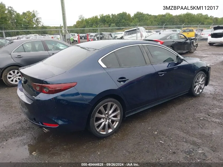 2019 Mazda Mazda3 Select Package VIN: 3MZBPAAL5KM112017 Lot: 40444828